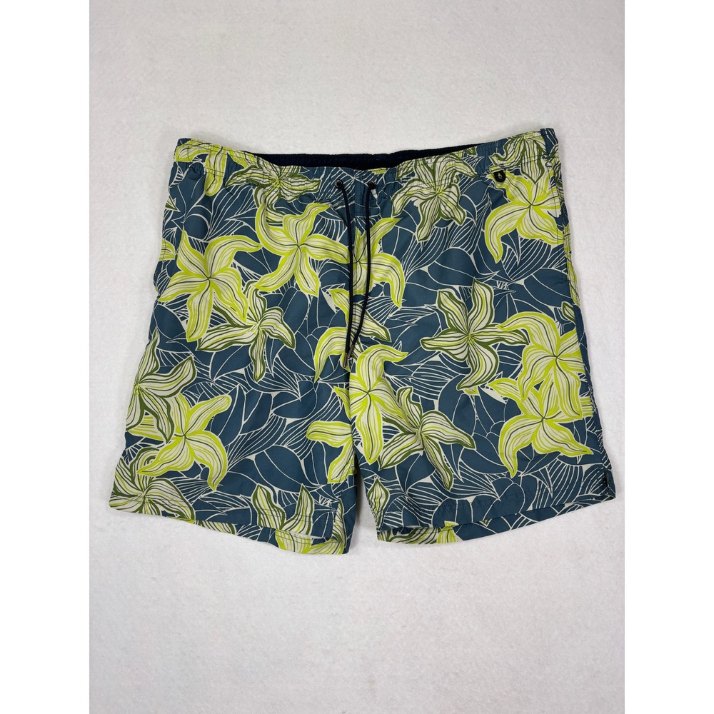 Lands' End Swim Trunks Mens XL Tropical Floral Quick Dry